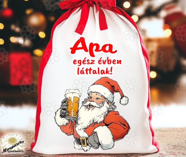 Mikulás zsák egyedi