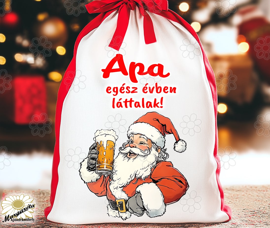 Mikulás zsák egyedi