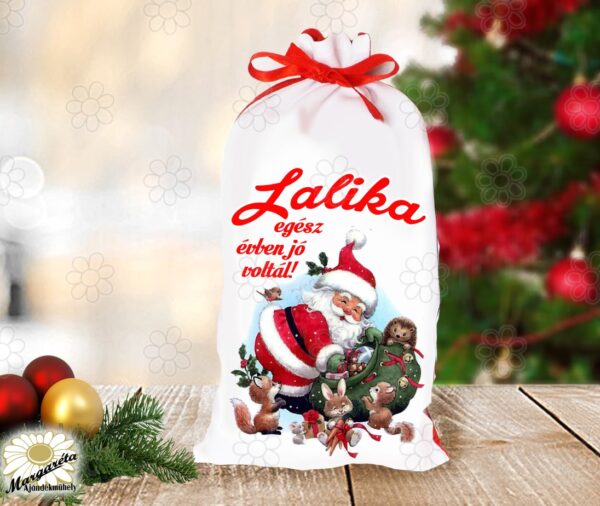 Mikulás zsák egyedi