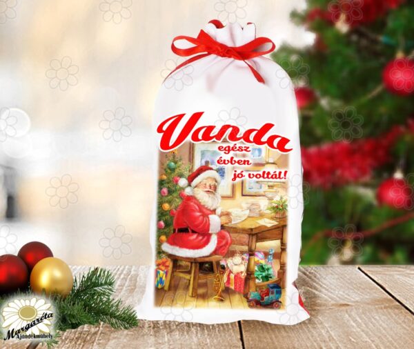 Mikulás zsák egyedi