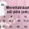 Női póló méret