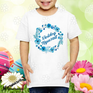 Húsvéti póló boldog nyuszit fiú lány