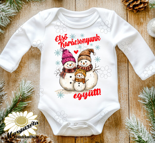 első karácsonyunk együtt hóember