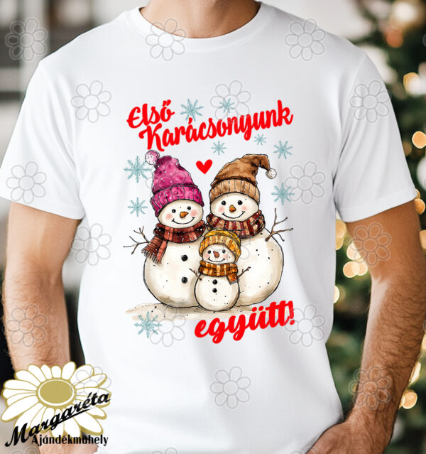 első karácsonyunk együtt hóember