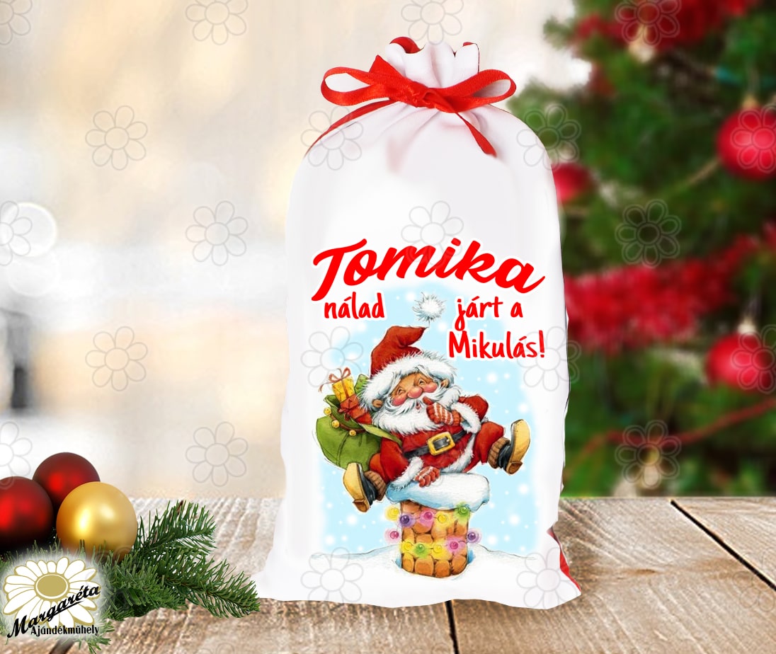 Mikulás zsák egyedi